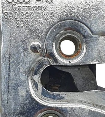 8A0839015A Audi 80 90 B3 B4 Türschloss verchromt Hinten Links – Bild 4