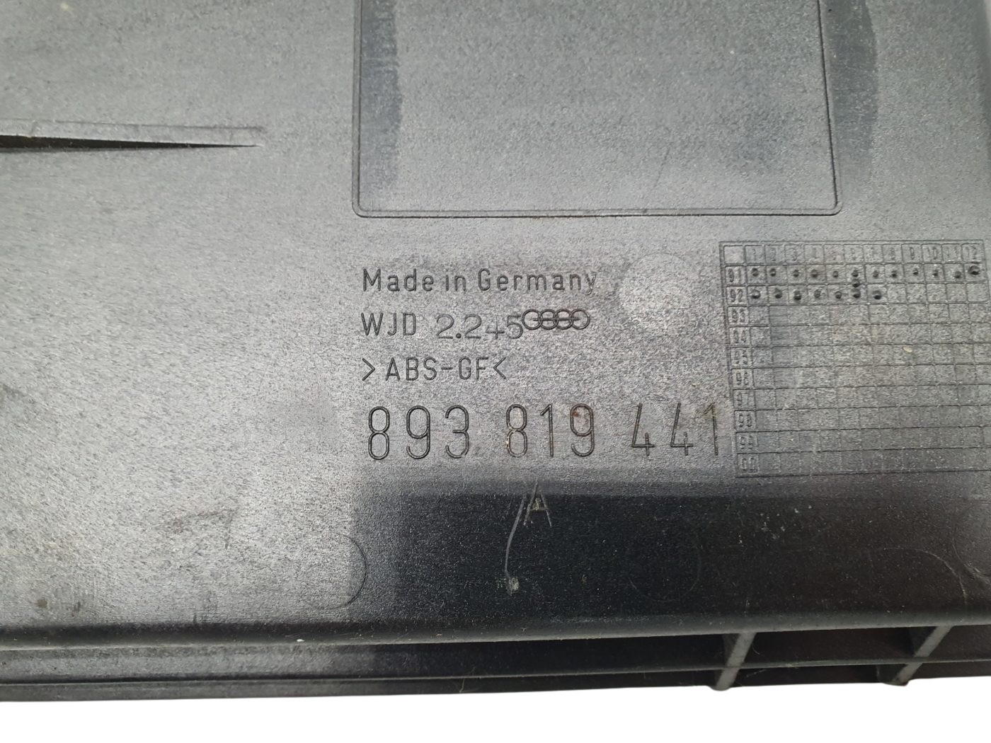 893819441A Audi 80/90 Typ 89/B4 Rahmen/Halter Pollenfilter – Bild 2