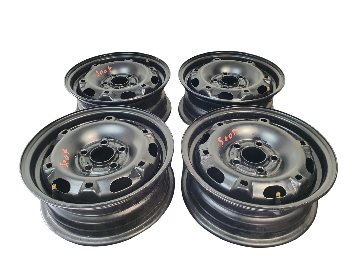 6Q0601027E VW Polo Seat Skoda Stahlfelgen Schwarz 5 x 13 Zoll ET35, Lochkreis 5x100