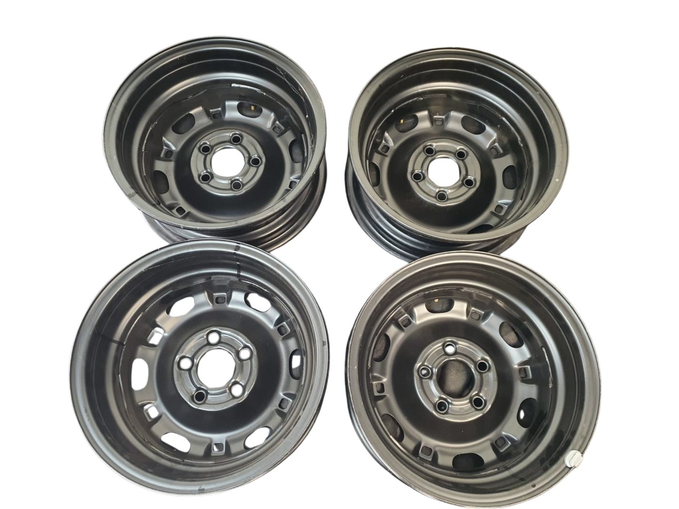 6Q0601027E VW Polo Seat Skoda Stahlfelgen Schwarz 5 x 13 Zoll ET35, Lochkreis 5x100 – Bild 3