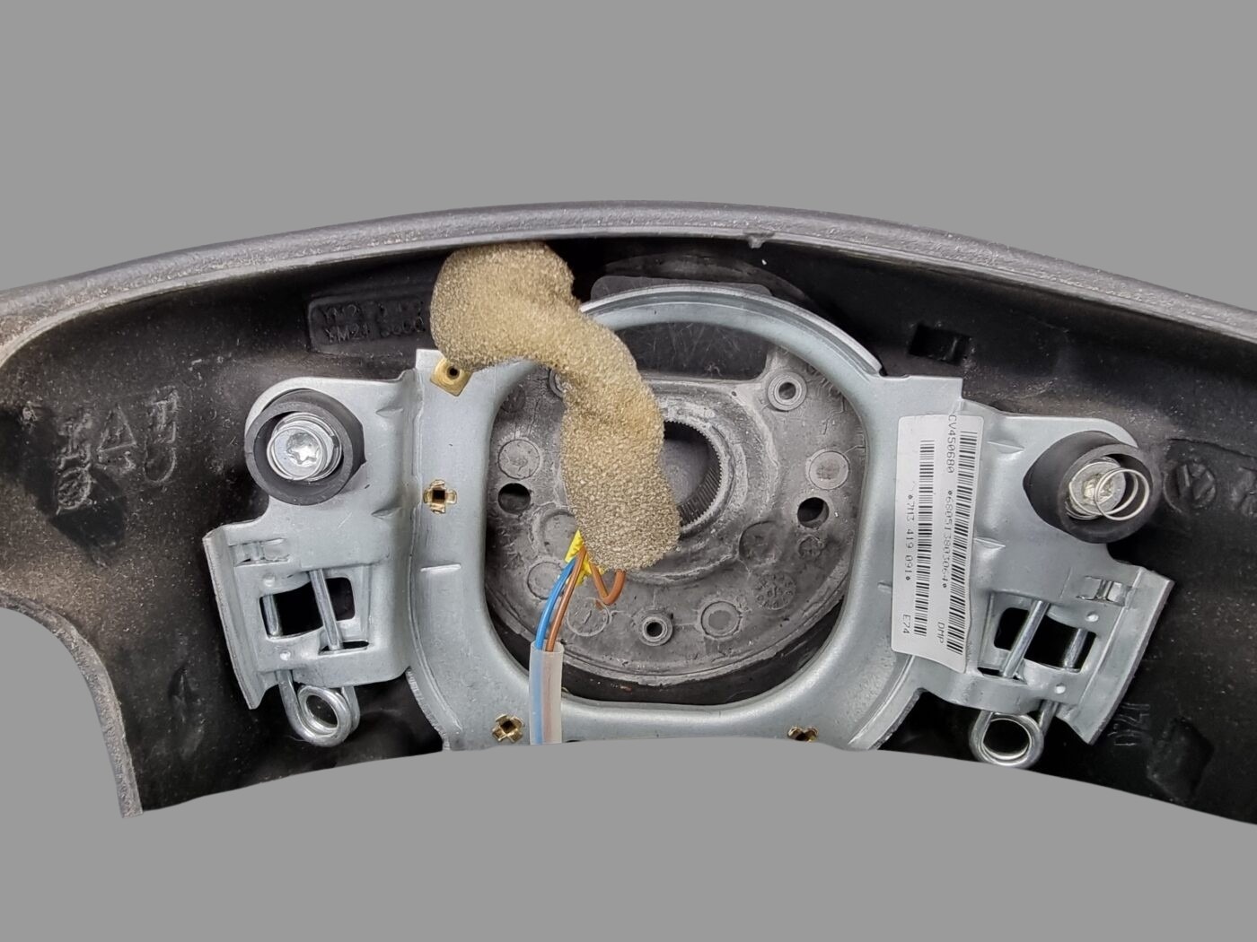 7M3419091 VW Sharan 7M Lenkrad mit Airbag 4-Speichen Leder Schwarz – Bild 2