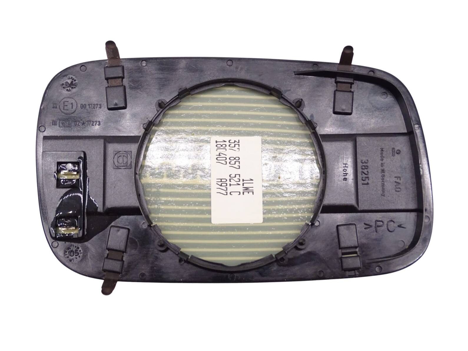 357857522 Original VW Passat Seat Spiegelglas Außenspiegelglas mit Träger rechts – Bild 2