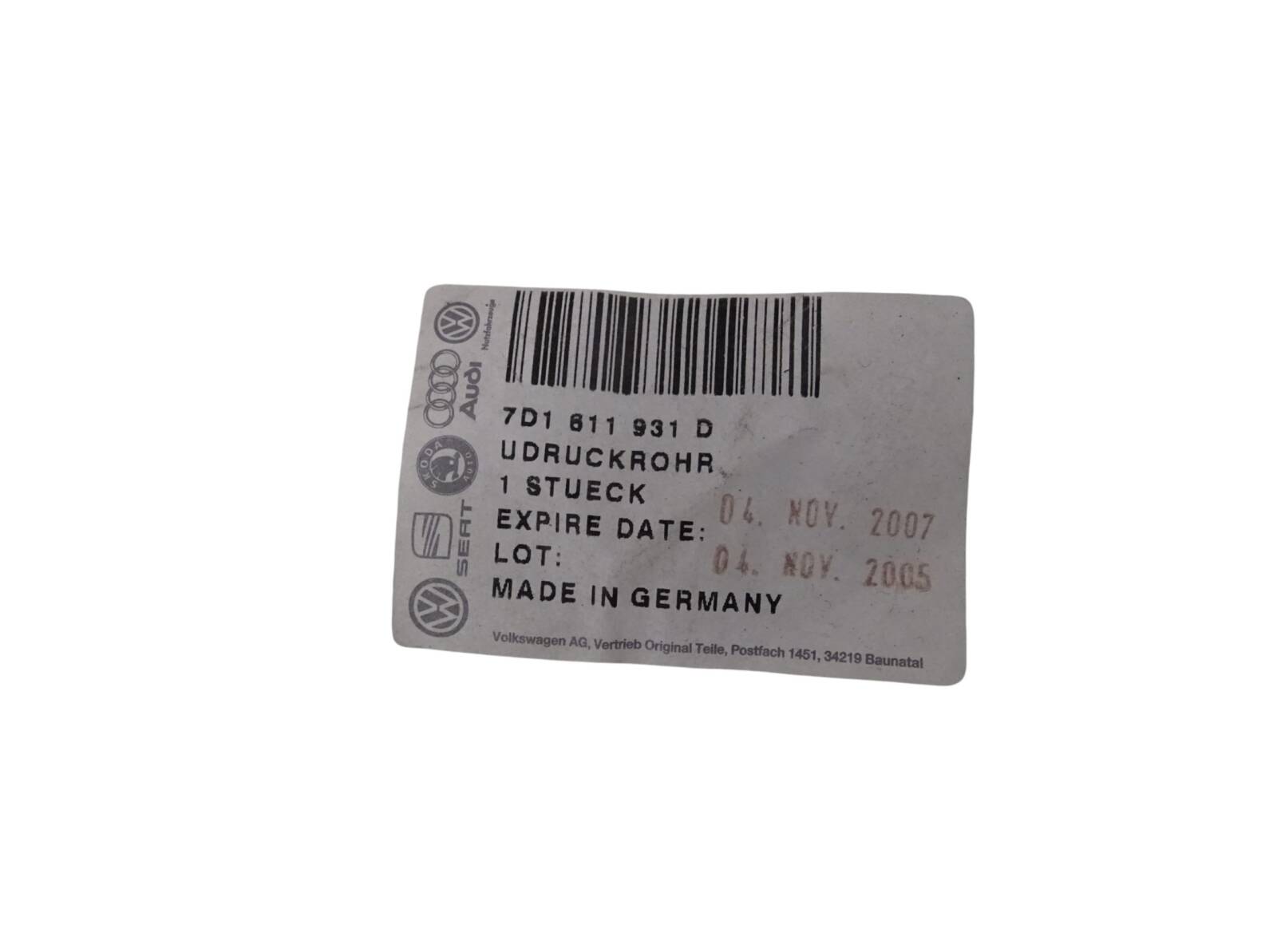 7D1611931D Original VW Transporter T4 Unterdruckschlauch für Bremsanlage Neu – Bild 3