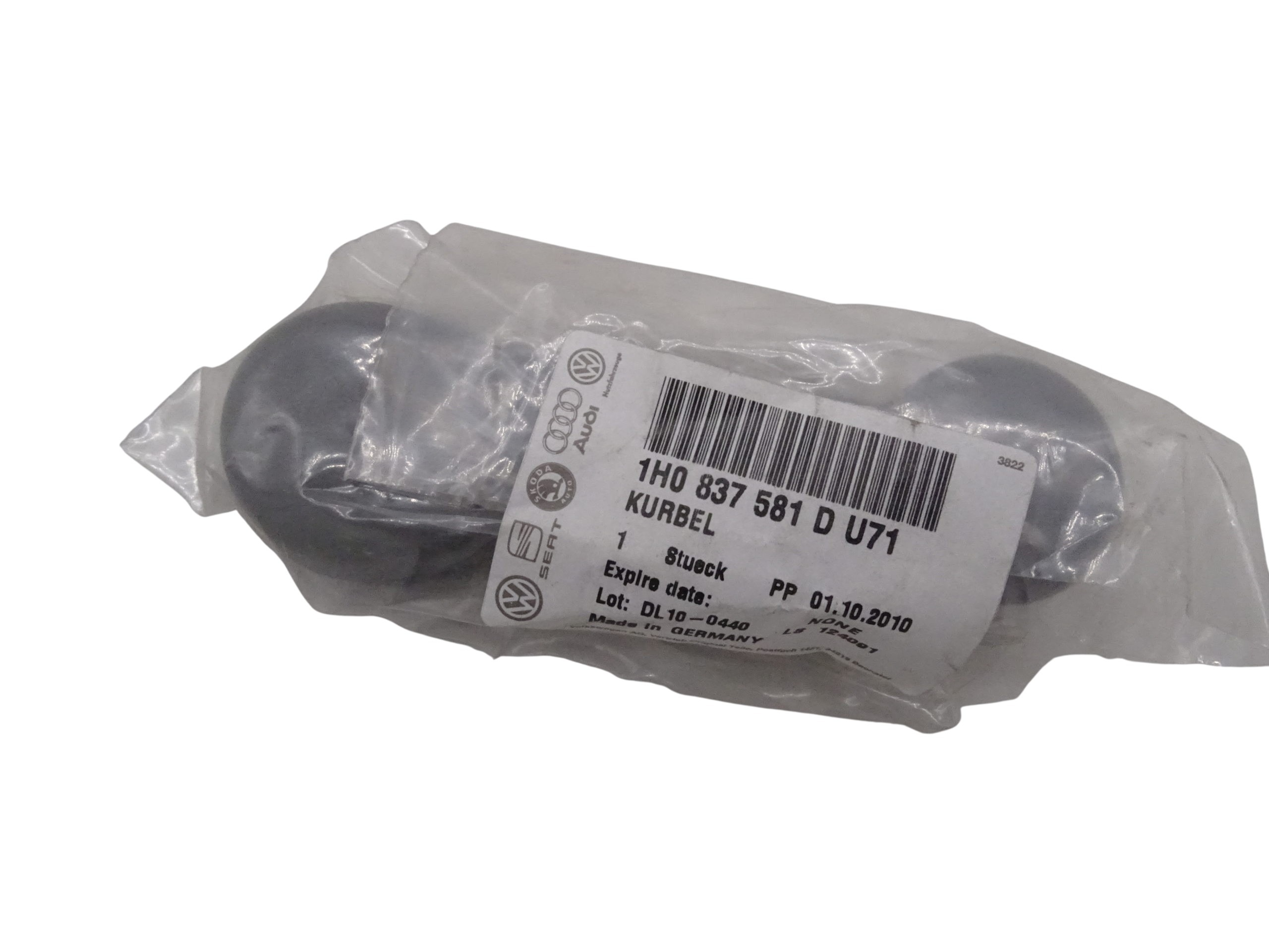 1H0837581D U71 Original VW Golf Polo Sharan Transporter Bora Vento LT Amarok Pickup Seat Cordoba Ibiza Alhambra Toledo Skoda Rapid Fensterkurbel grau – Bild 2