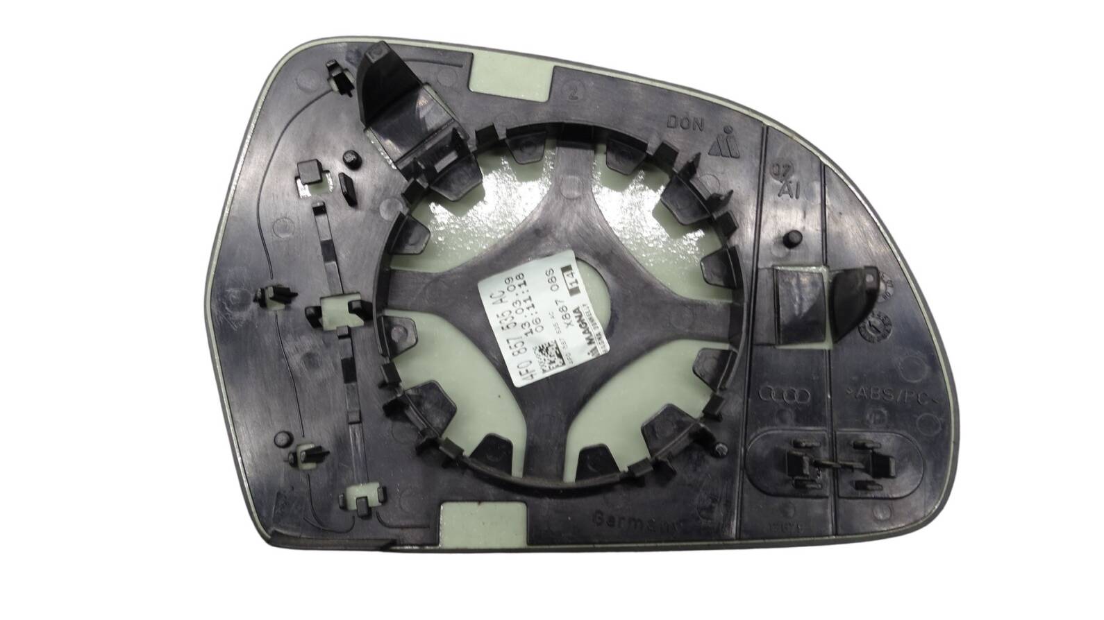 4F0857535AC Original VW Audi Seat Skoda Außenspiegelglas mit Trägerplatte Neu – Bild 2
