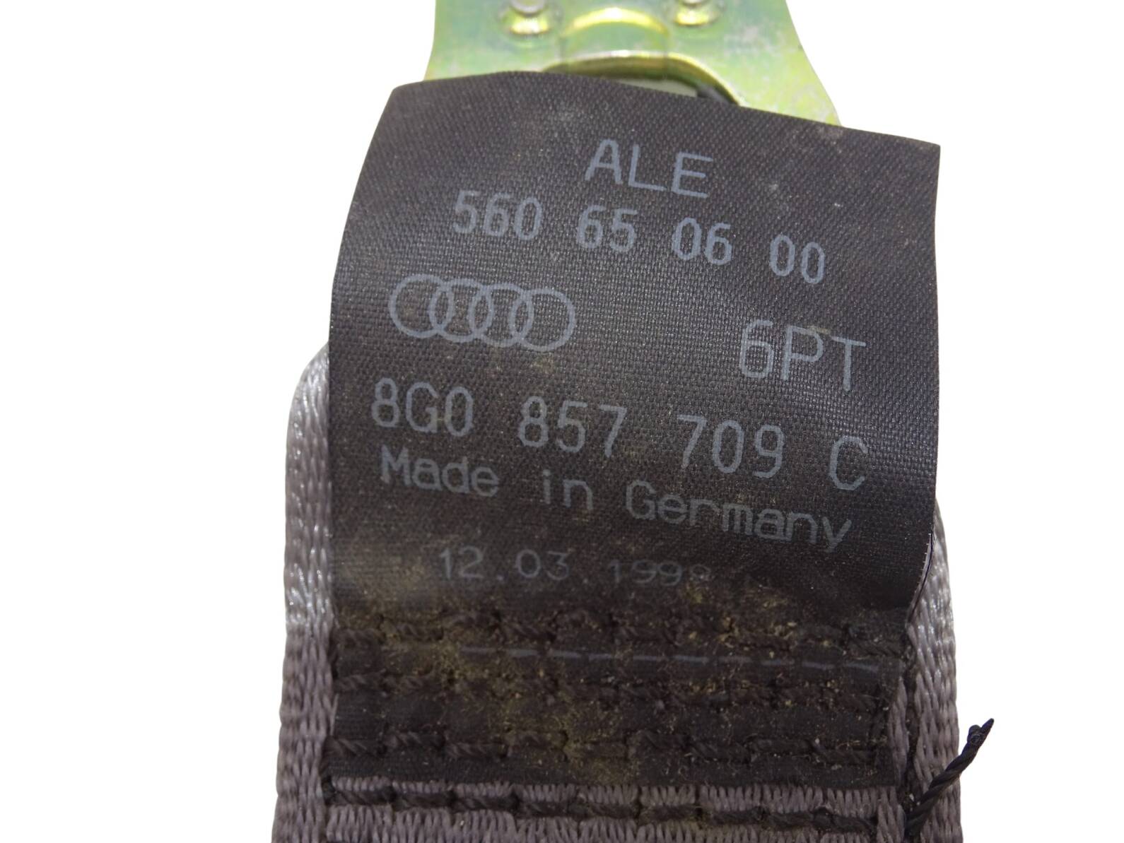 8G0857709C Audi 80 Cabrio Typ89 Sicherheitsgurt Hinten muschel (6PT) – Bild 4