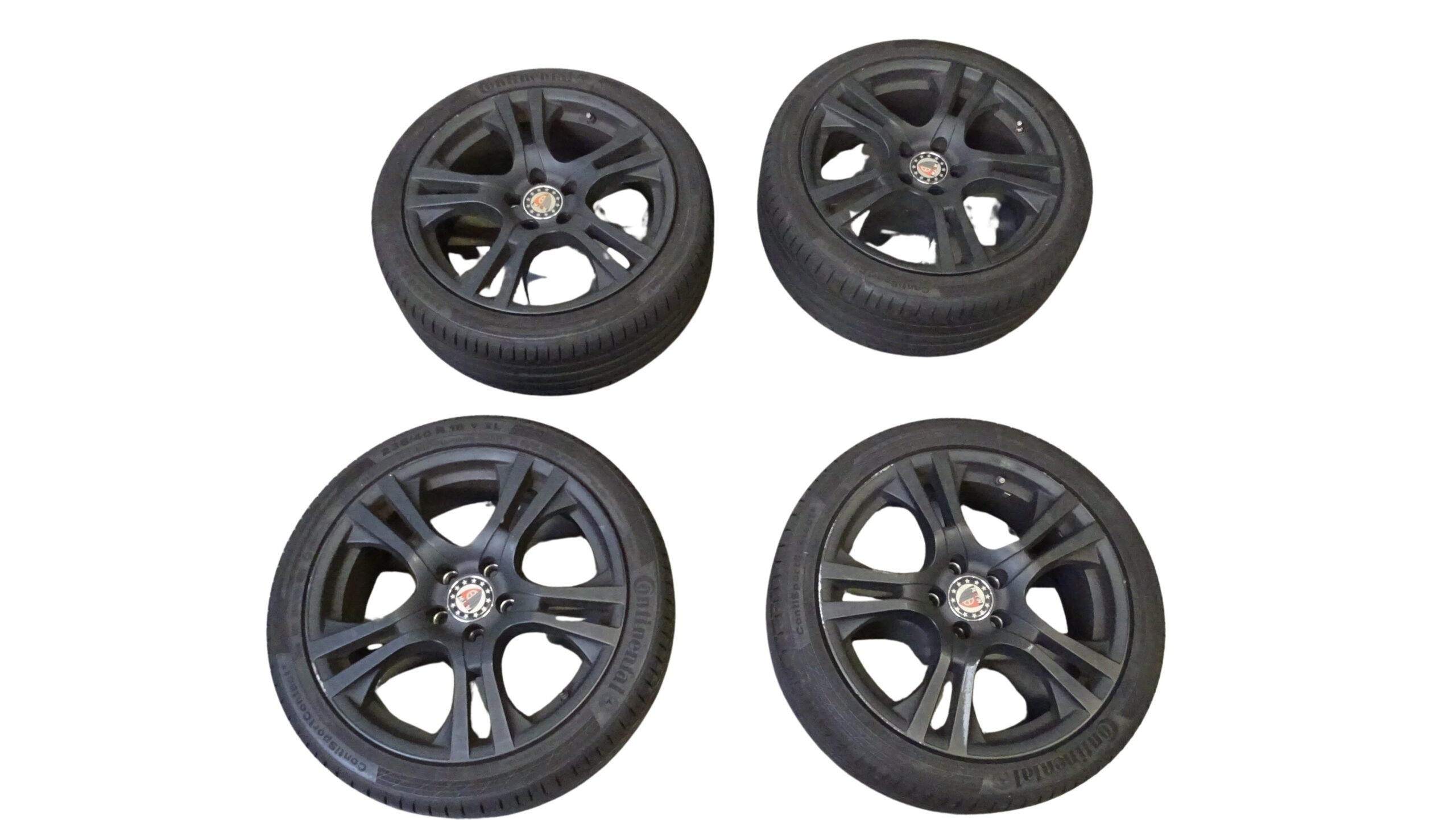 Platin KBA 47281 Alufelgen Satz 5-Speichen Schwarz 8Jx18 Zoll ET40 LK 5x112