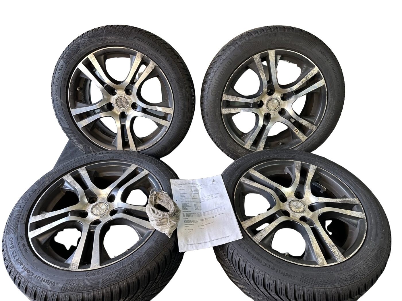 47282 Platin Wheels Alufelgen Schwarz/Silber mit Reifen 7x17 Zoll ET40, LK5x115
