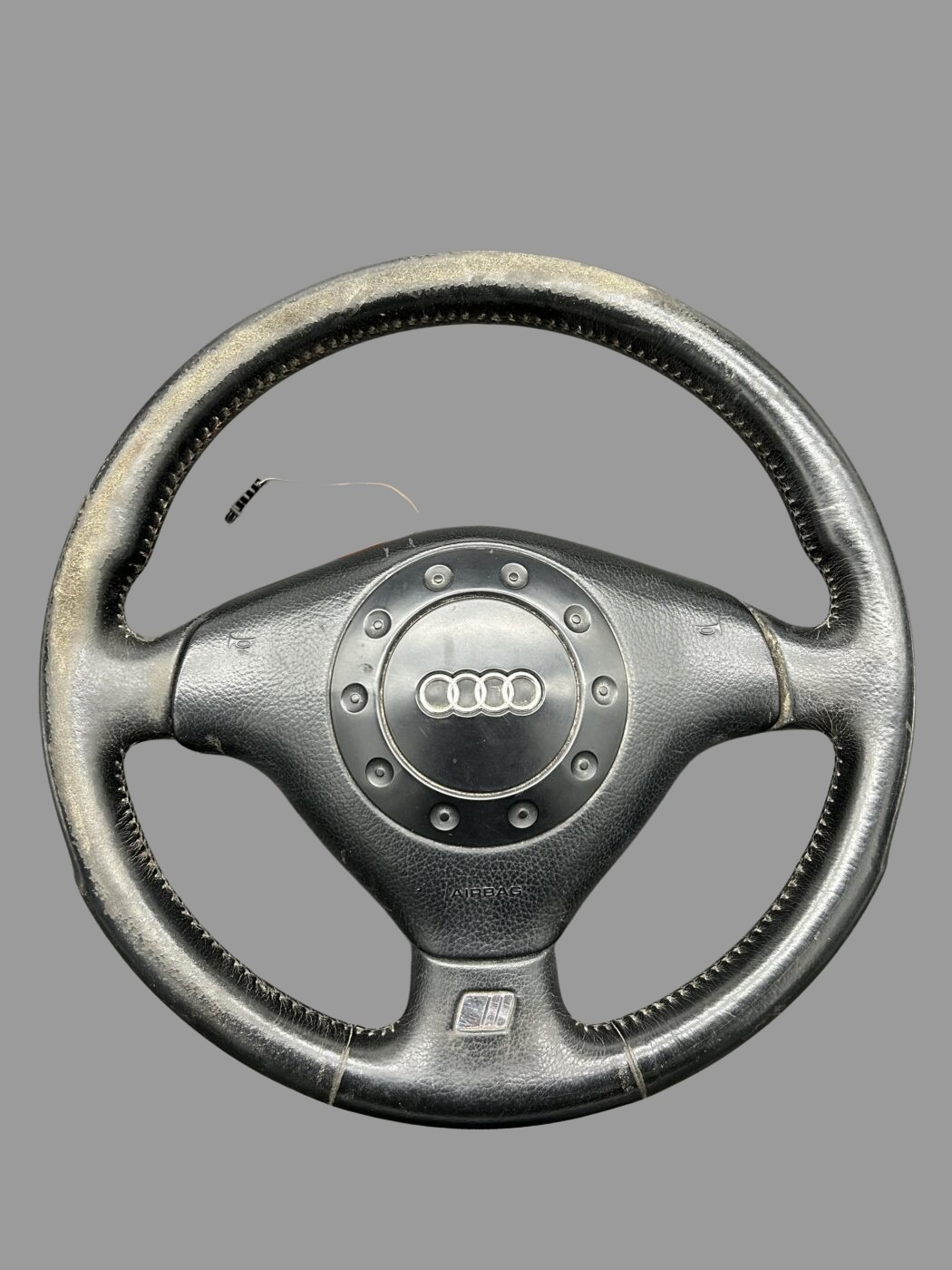 4A0419091AD + 4A0880201F Audi Airbag Leder Lenkrad 3-Speichen S-Line schwarz