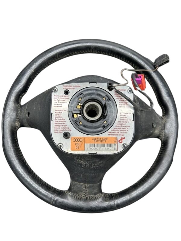 4A0419091AD + 4A0880201F Audi Airbag Leder Lenkrad 3-Speichen S-Line schwarz – Bild 4
