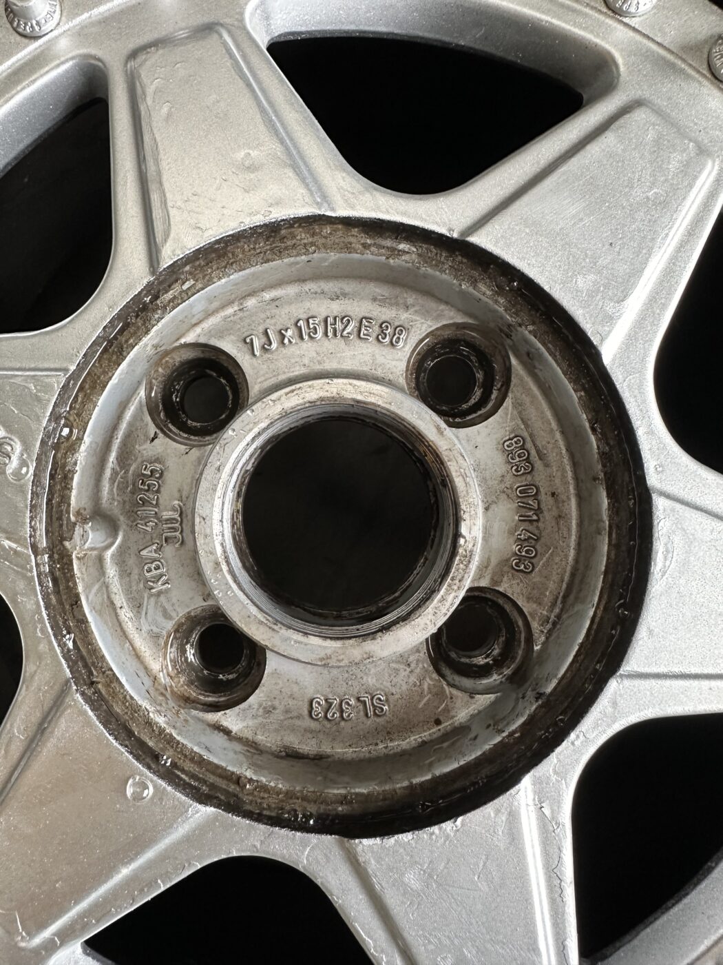 893071493 Audi 80 B4 Cabrio Speedline Alufelgen Satz 7x15 Zoll ET38, Lochkreis 4x108 – Bild 14