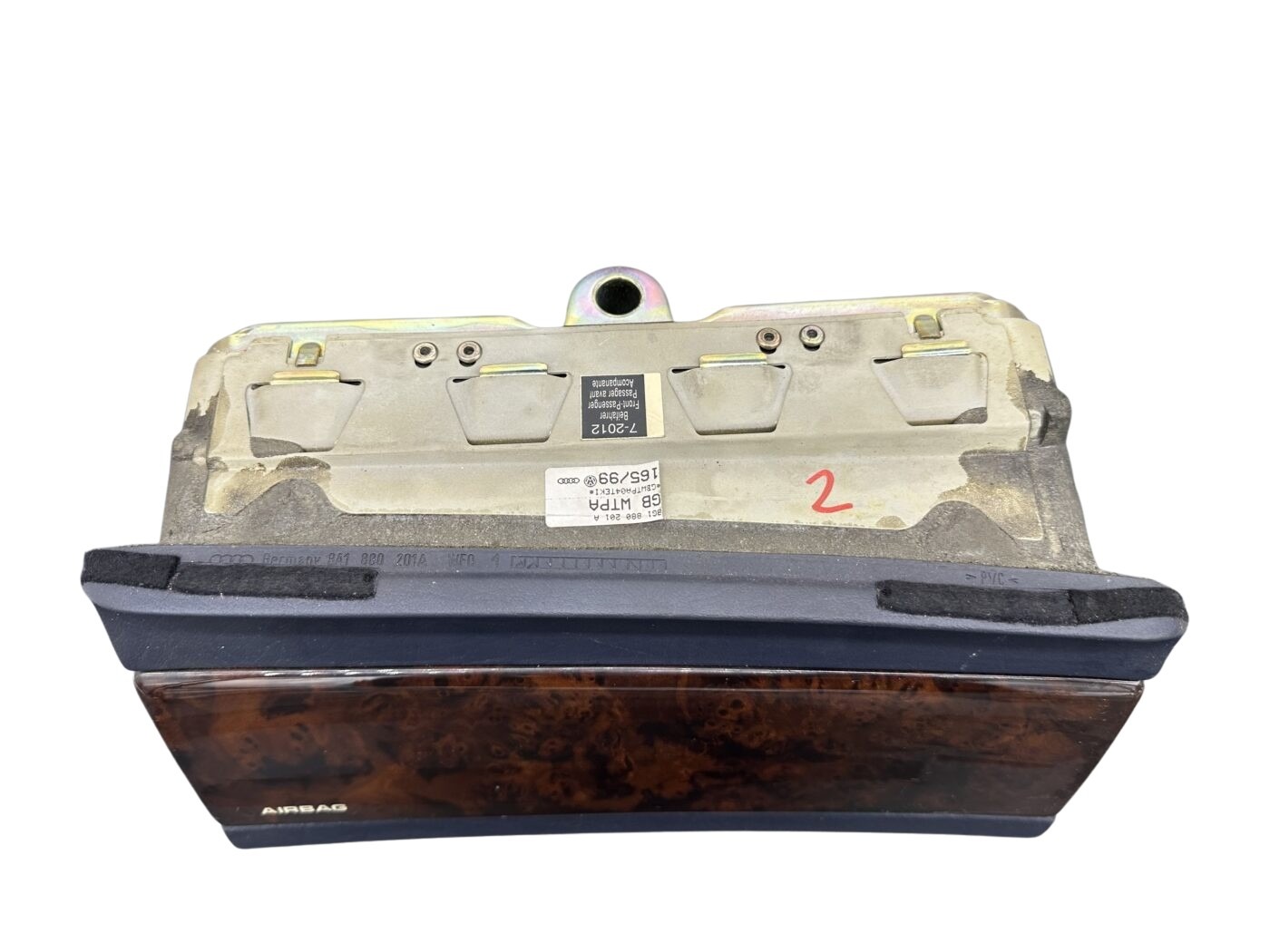 8A1880201A Audi 80 B4 RS2 Dekorleiste Nussbaum Doppelairbag Blau – Bild 2