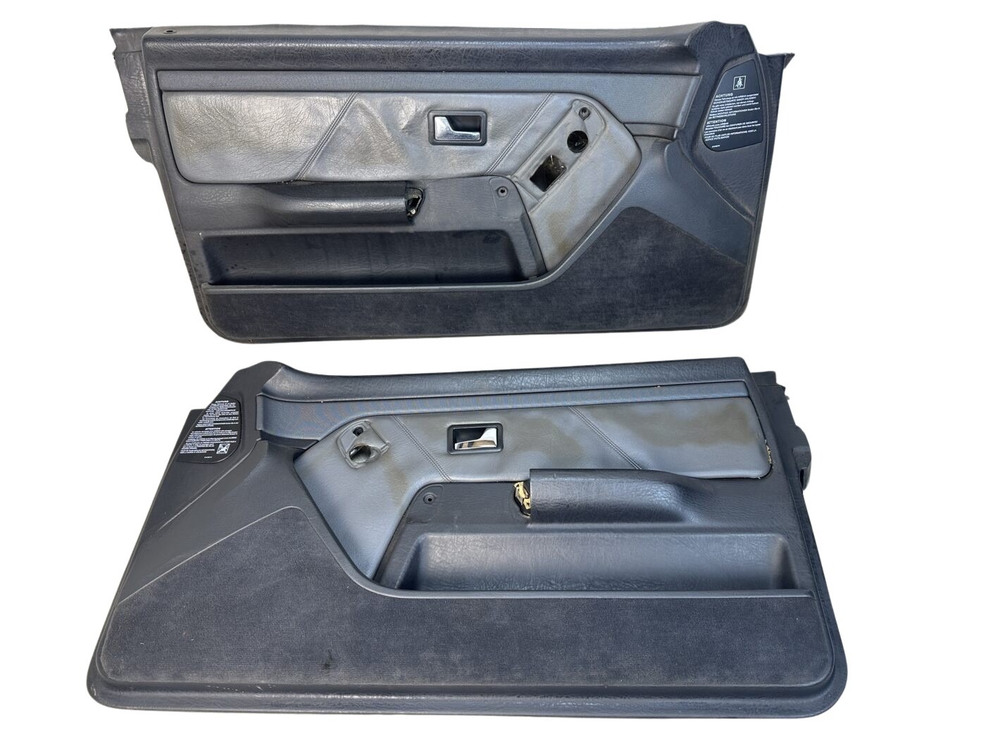 8G0867105A+8G0867106A Audi 80 Cabrio Typ 89 Türverkleidung Leder Grau Akoya-Mineral