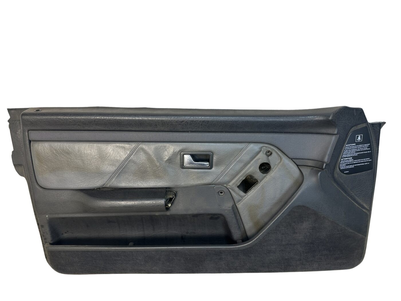 8G0867105A+8G0867106A Audi 80 Cabrio Typ 89 Türverkleidung Leder Grau Akoya-Mineral – Bild 4