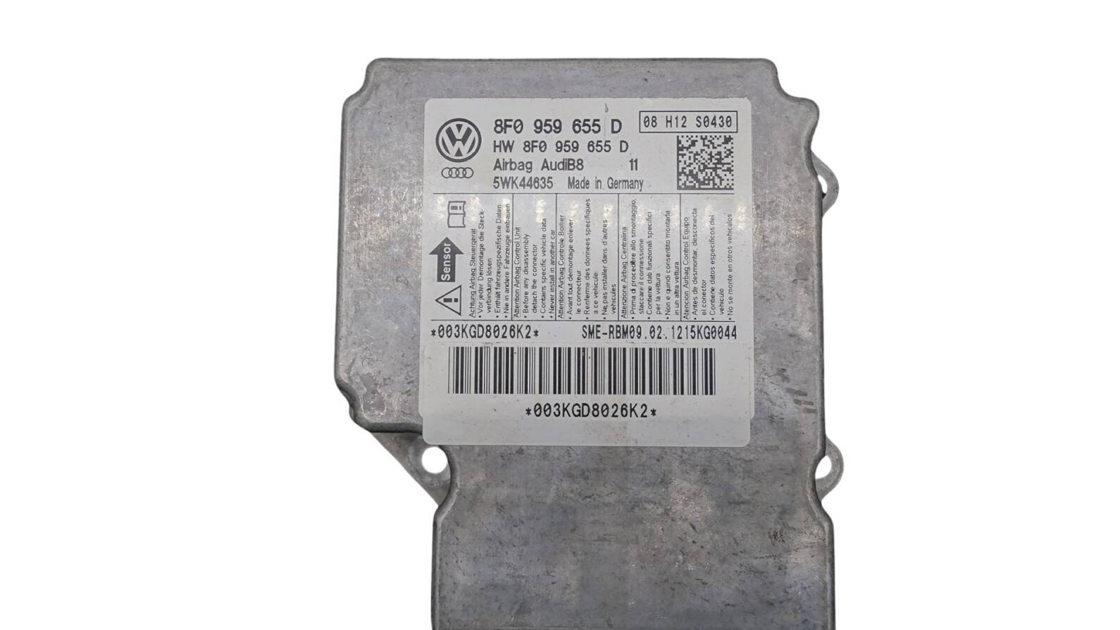 8F0959655D Audi A4 S4 B8 A5 8T 8F 2012 Airbagsteuergerät