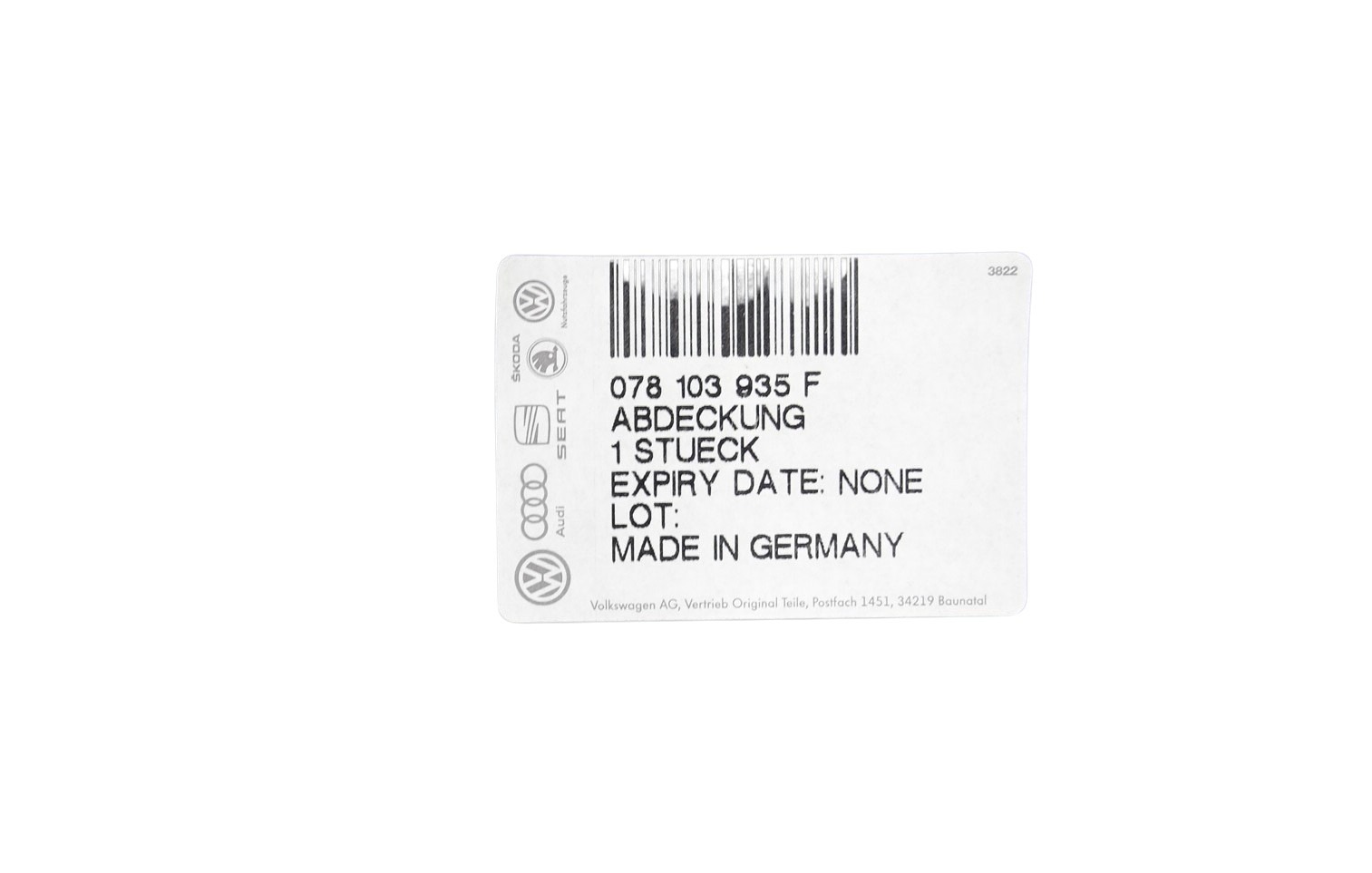 078103935F Audi 80 Cabrio Coupe A4 100 A6 C4 2.6l ABC Motorabdeckung Neu – Bild 3