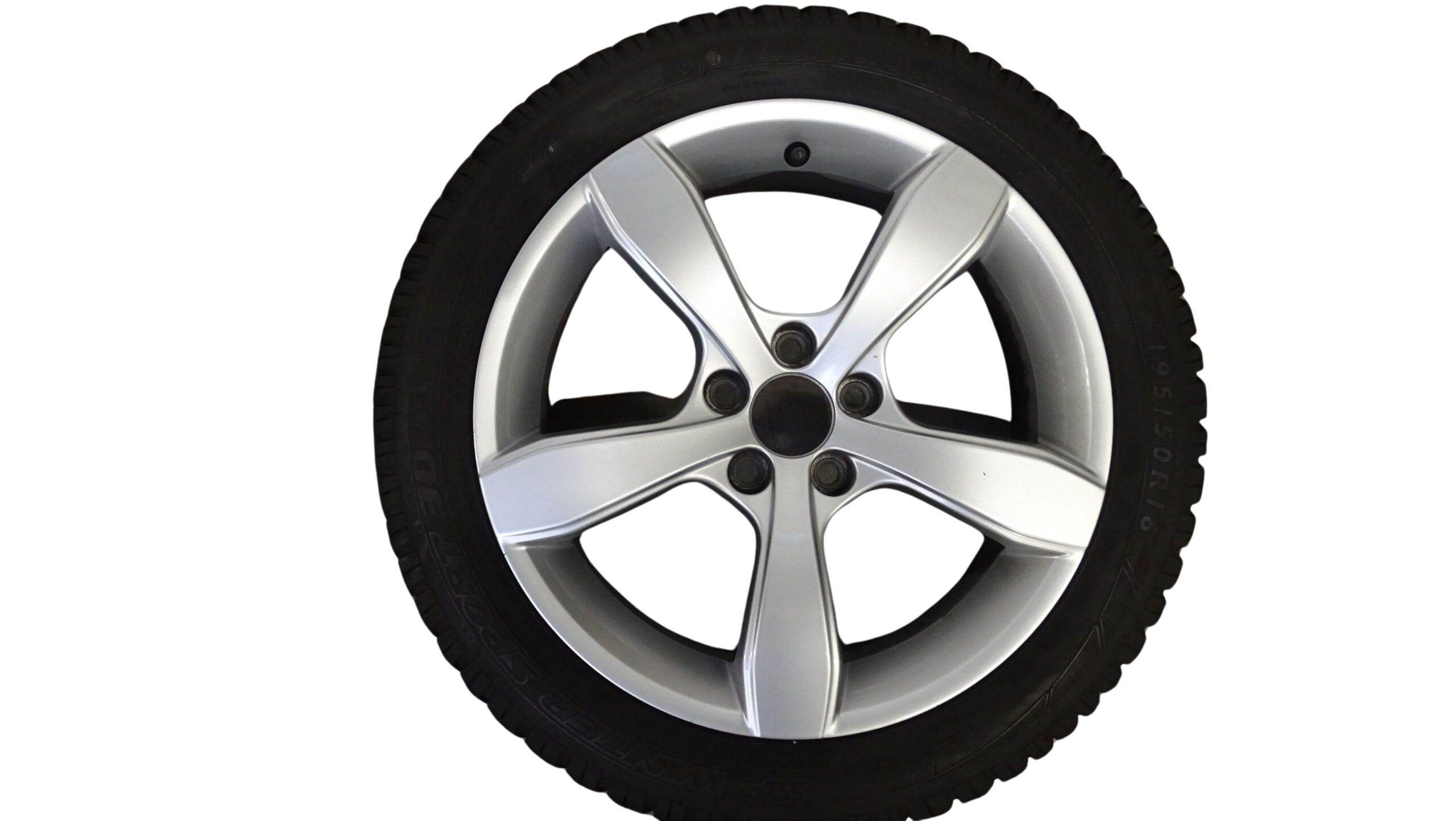 8X0071496 Audi A1 Alufelgen 6Jx16H2 mit Winterreifen 195/50 R16 Lochkreis 5x100 – Bild 3
