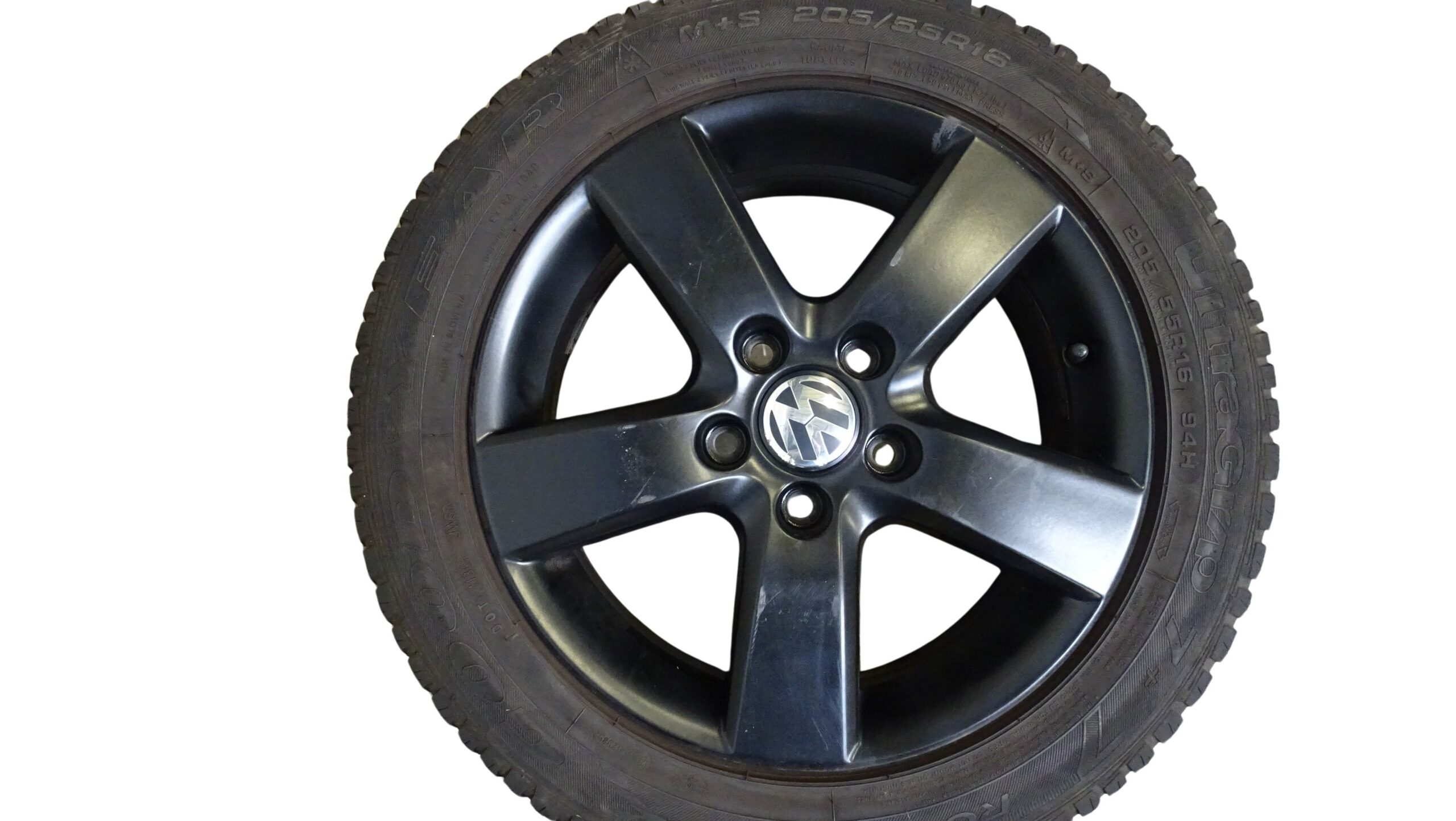 4x 1T0601025M VW Golf 5 6 Golf Plus 6,5x16H2 ET50 mit Narbendeckel und Winterreifen – Bild 3
