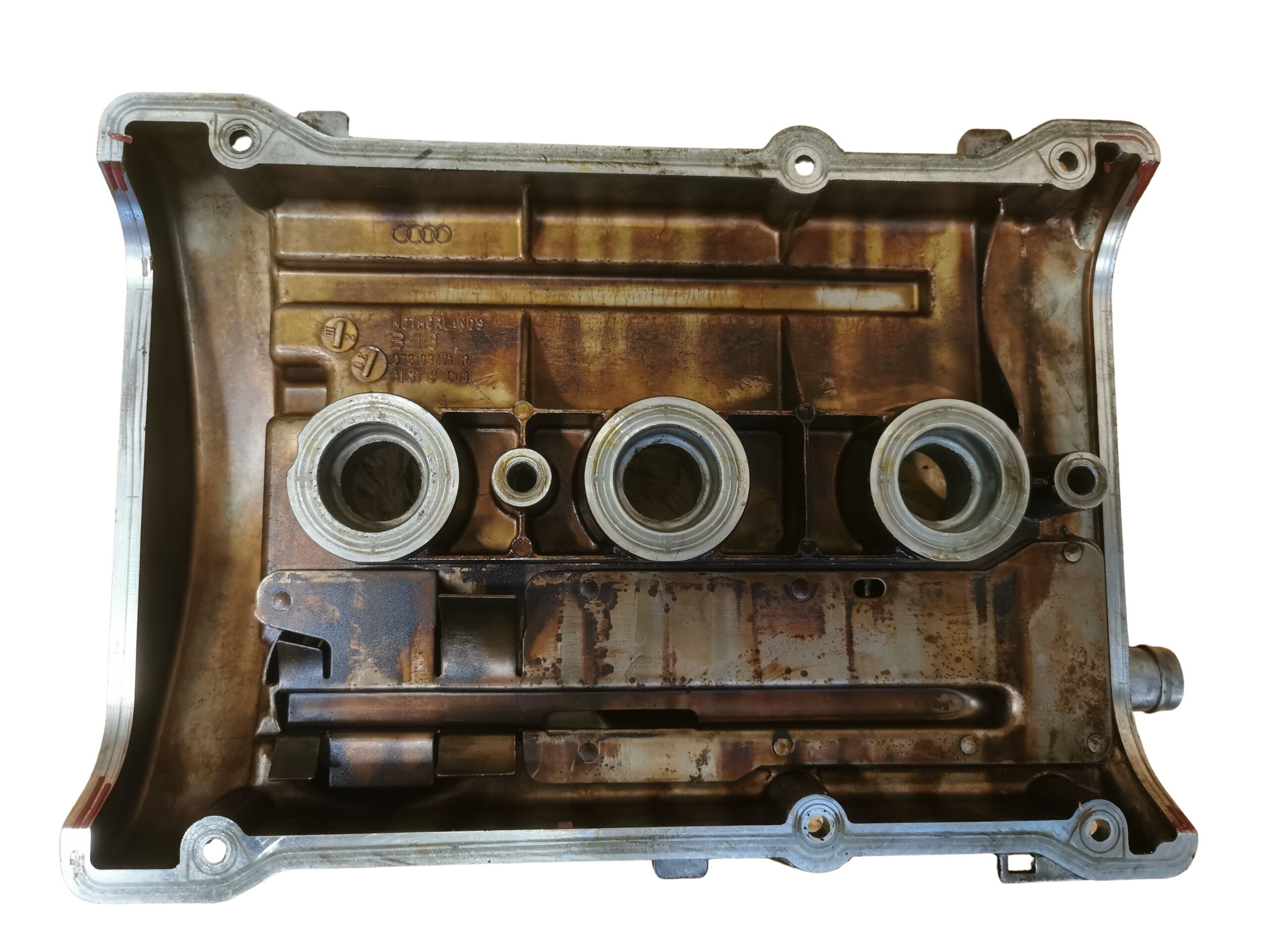 078103471R Audi A4 B6 / A6 4B / A8 D2 / VW Passat 2,4 2,8 V6 30V Ventildeckel links Zylinderkopfhaube – Bild 6