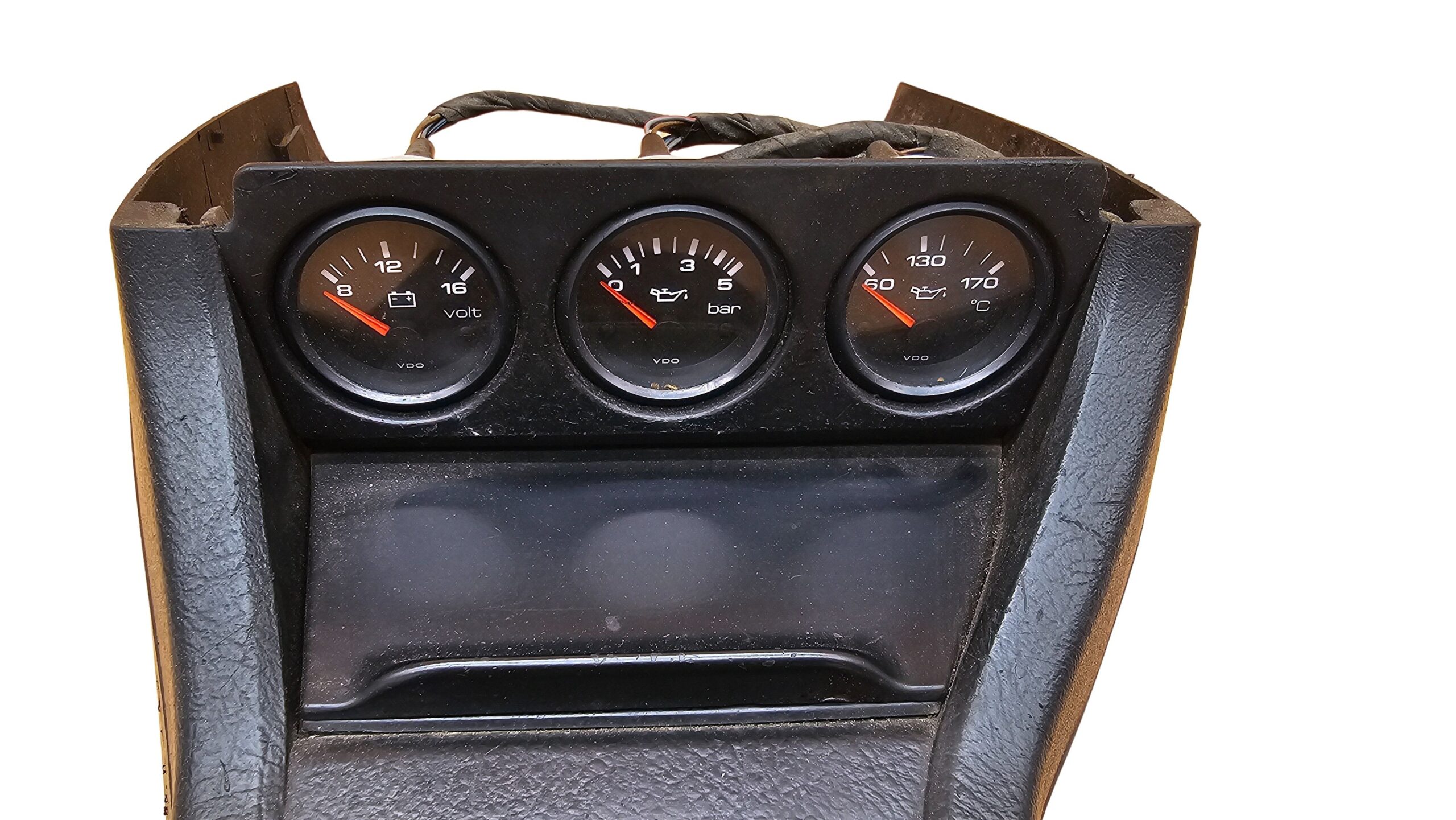 8A1863243 Audi 80 90 B3 B4 Coupe Cabrio Typ89 Mittelkonsole schwarz mit Zusatzinstrumenten und Aschenbecher Schwarz – Bild 3