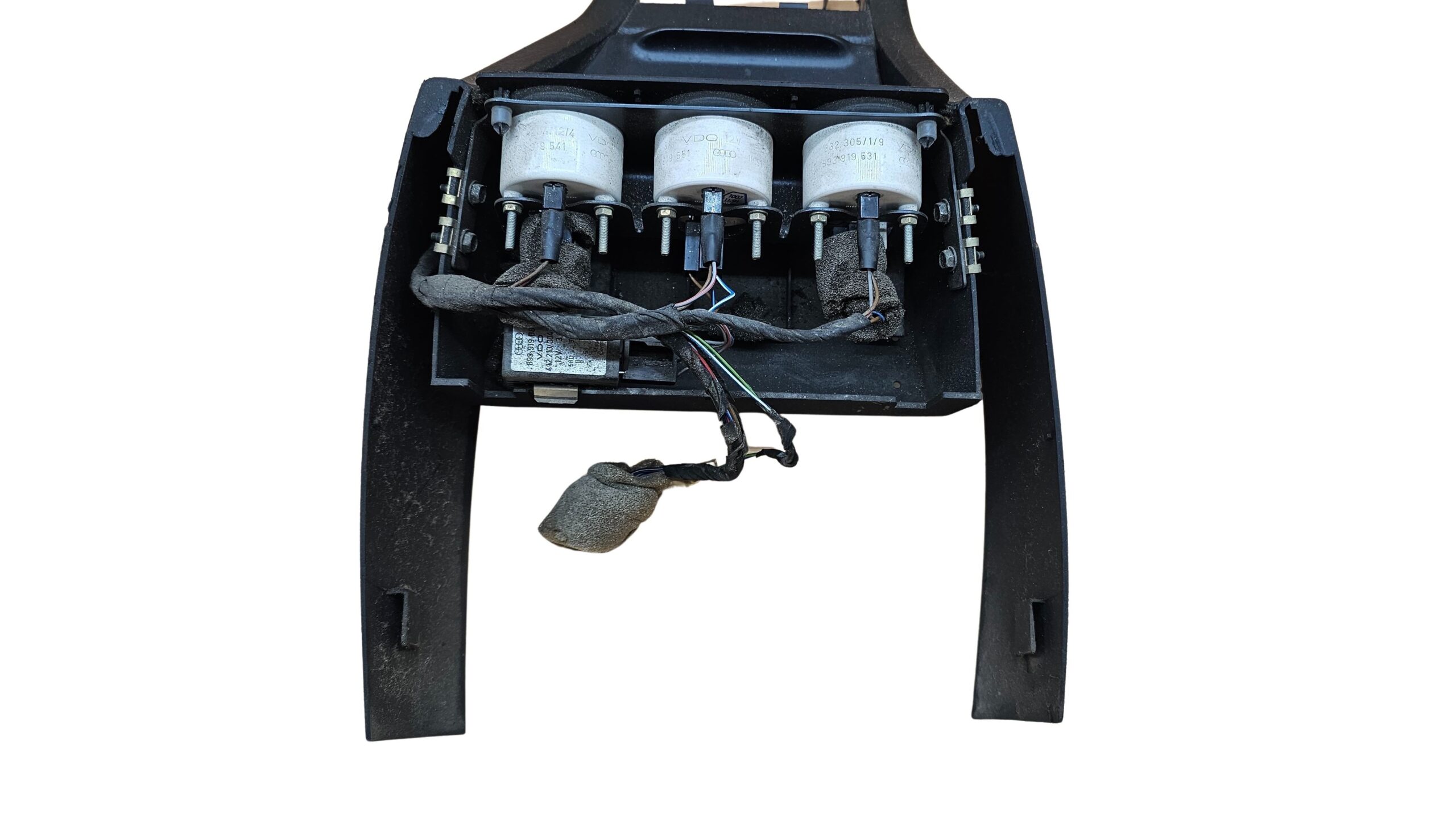 8A1863243 Audi 80 90 B3 B4 Coupe Cabrio Typ89 Mittelkonsole schwarz mit Zusatzinstrumenten und Aschenbecher Schwarz – Bild 5