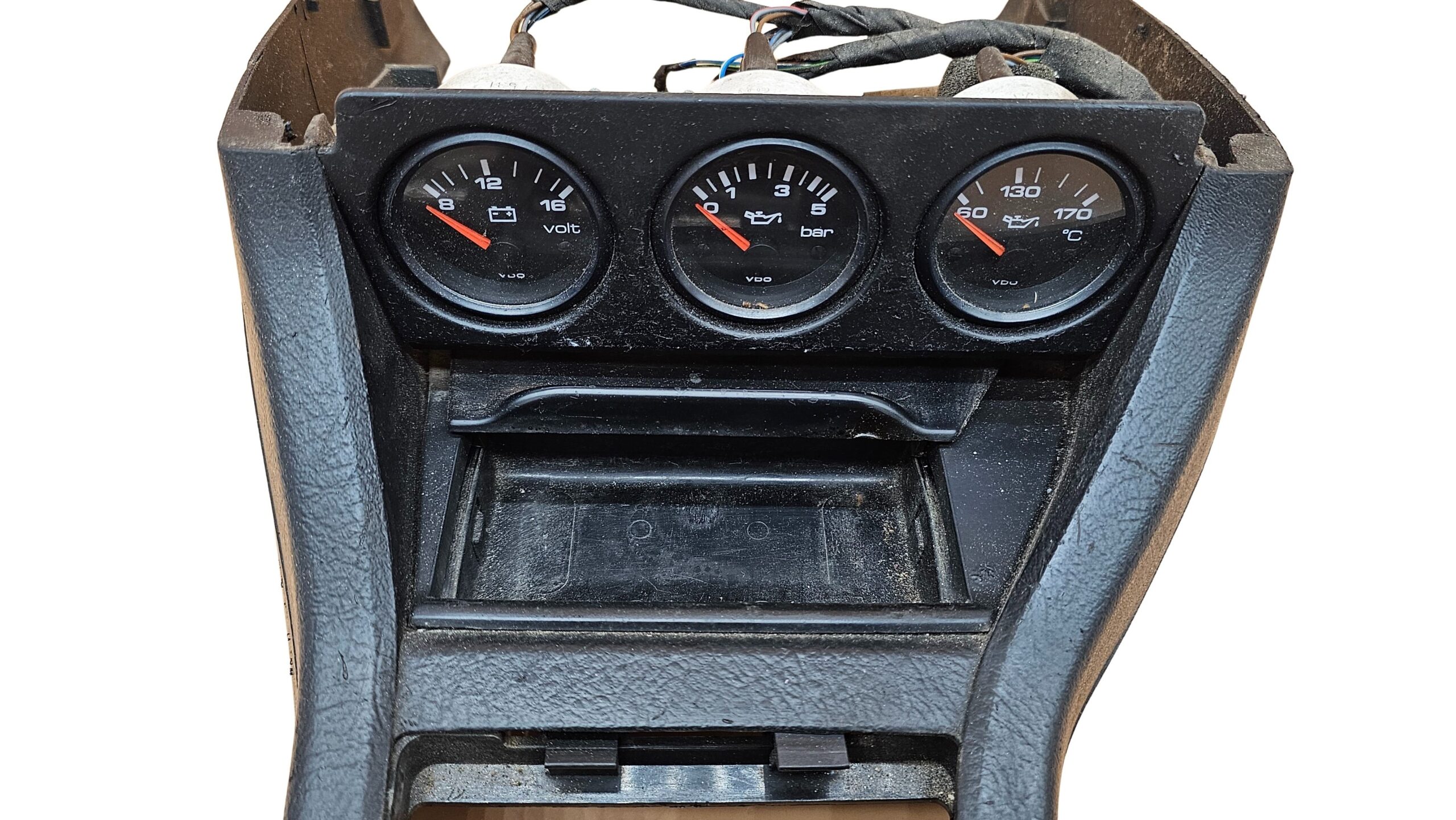 8A1863243 Audi 80 90 B3 B4 Coupe Cabrio Typ89 Mittelkonsole schwarz mit Zusatzinstrumenten und Aschenbecher Schwarz – Bild 8
