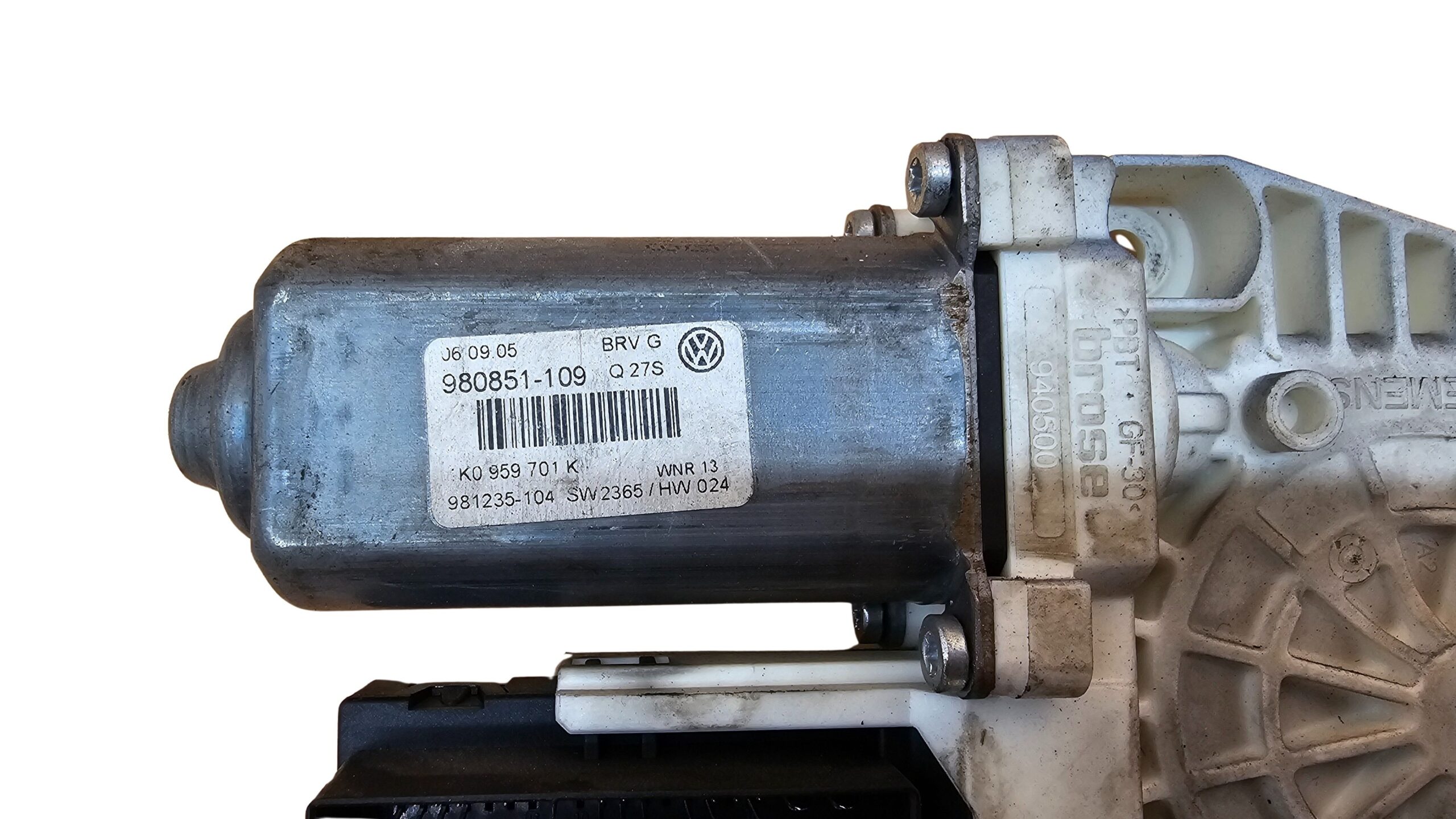 1K0959792G 1K0959702K VW Golf 5 / Passat 3C B6 / Touran 1T Fensterhebermotor mit integriertem Türsteuergerät Vorne Rechts – Bild 4