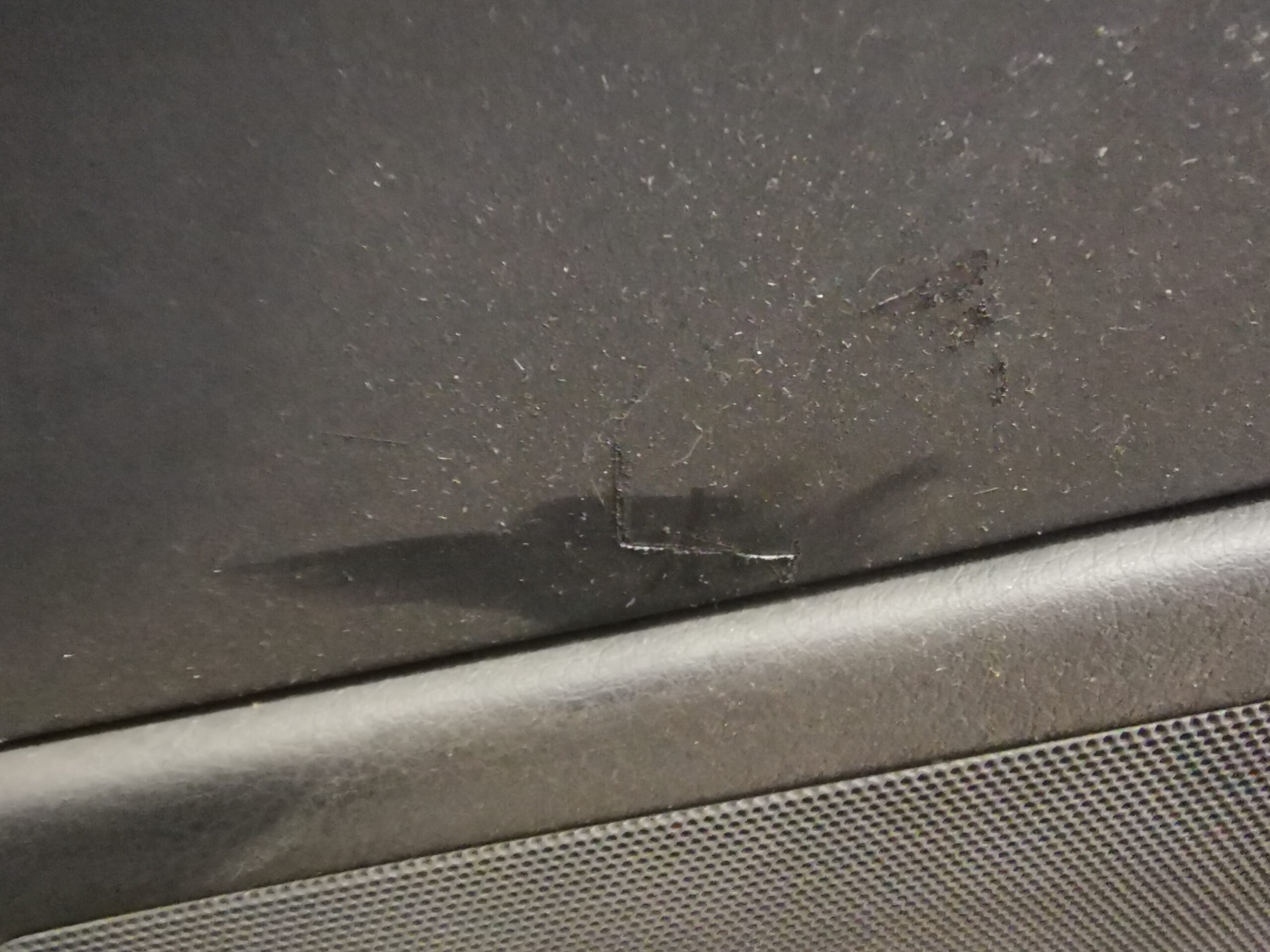7L6867211 VW Touareg 7L Türverkleidung hinten Links Schwarz Leder mit Holzleiste – Bild 2