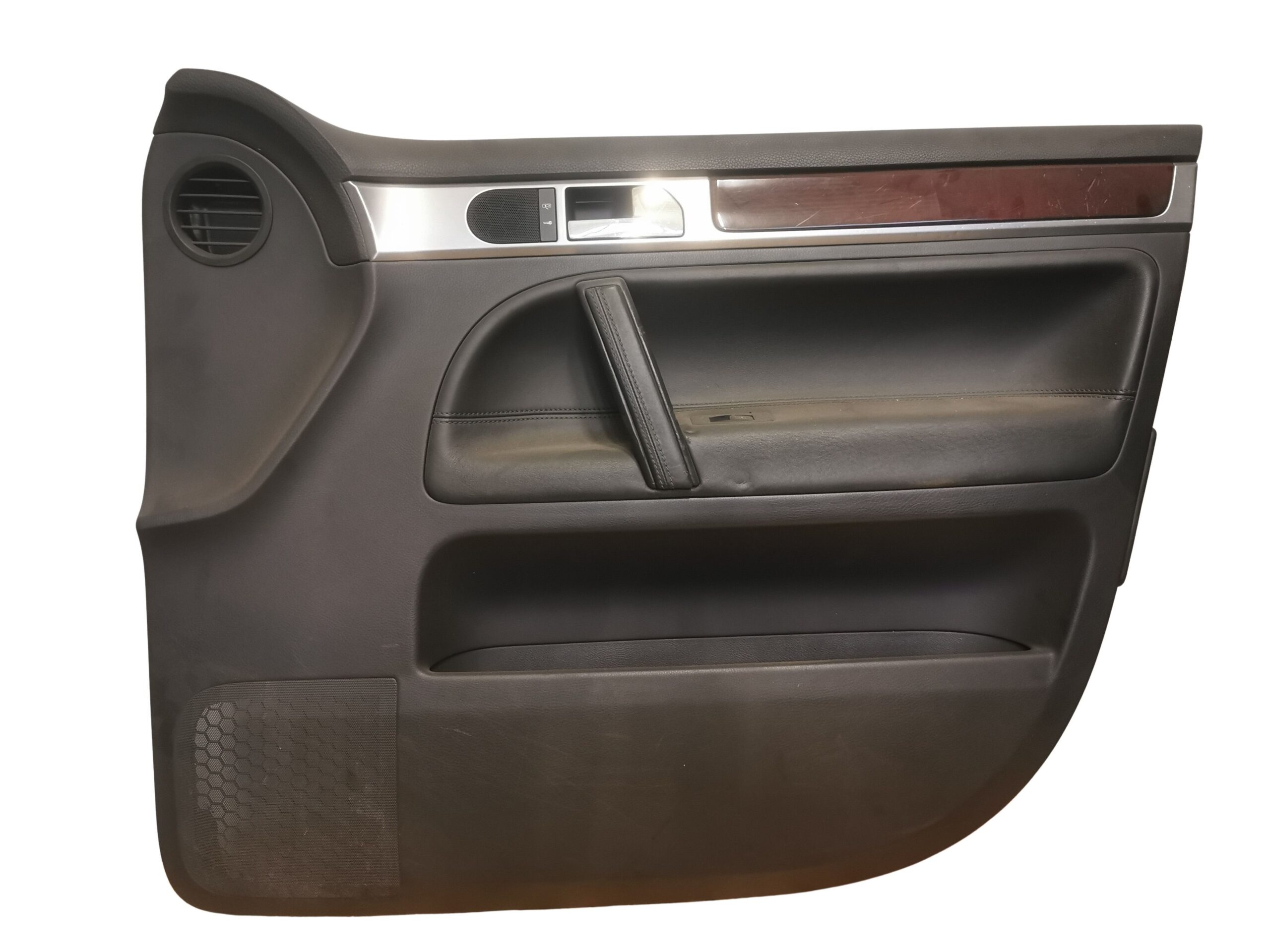 7L6867012 VW Touareg 7L Türverkleidung vorne Rechts Schwarz Leder mit Holzleiste