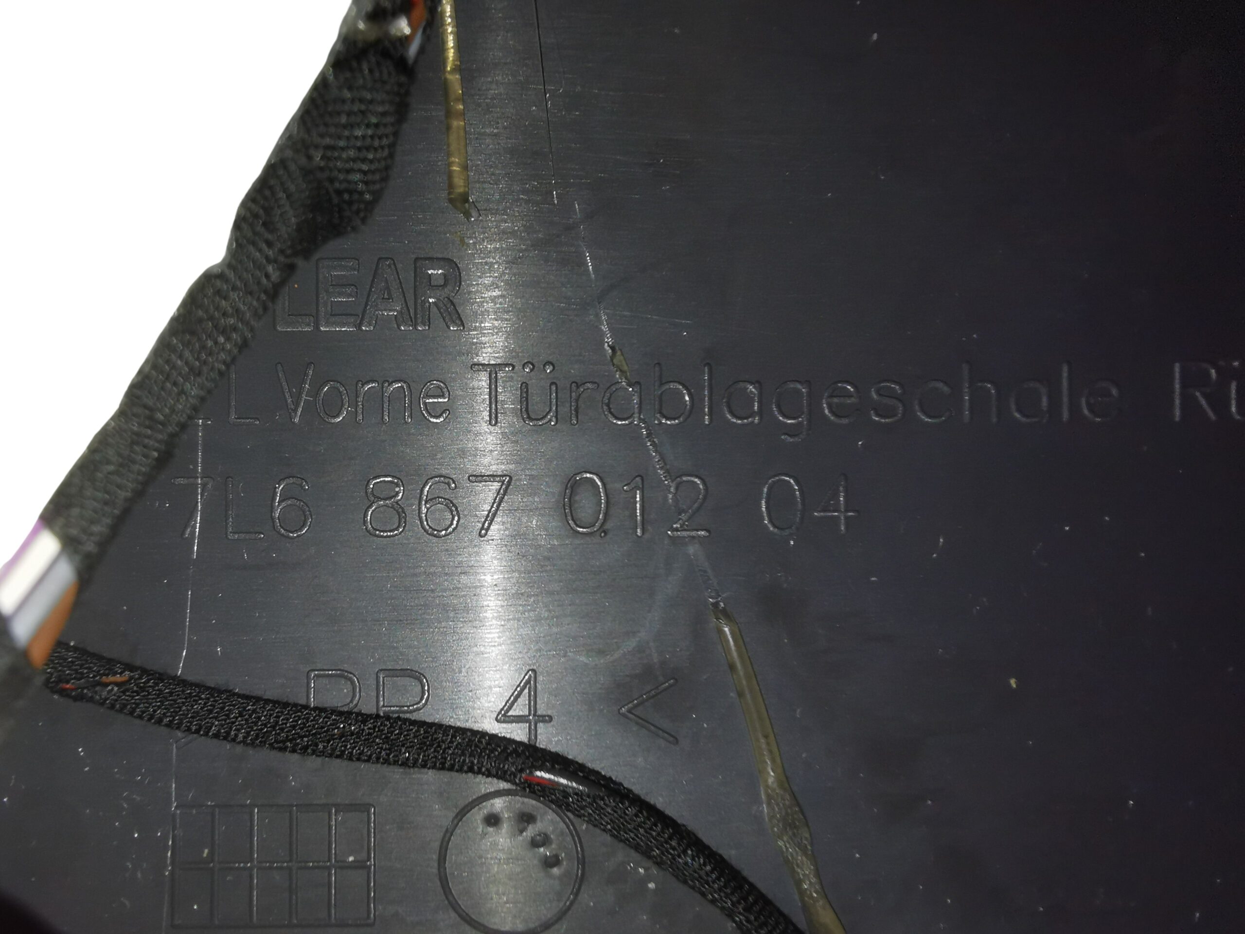 7L6867012 VW Touareg 7L Türverkleidung vorne Rechts Schwarz Leder mit Holzleiste – Bild 7